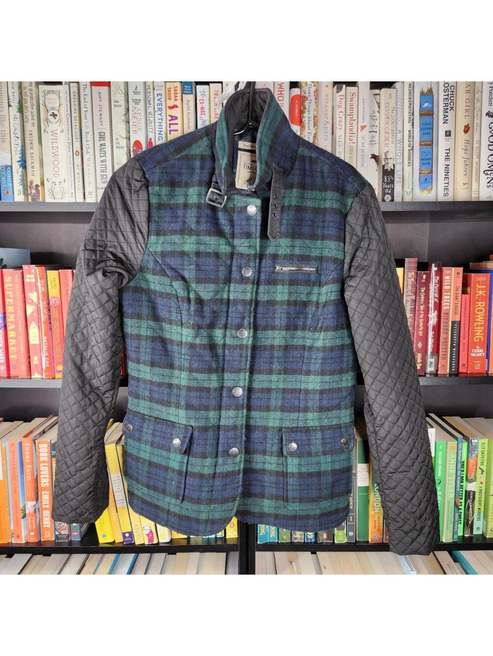 Timeout Heritage Wool Blend Blackwatch Plaid Quilted Jacket 40